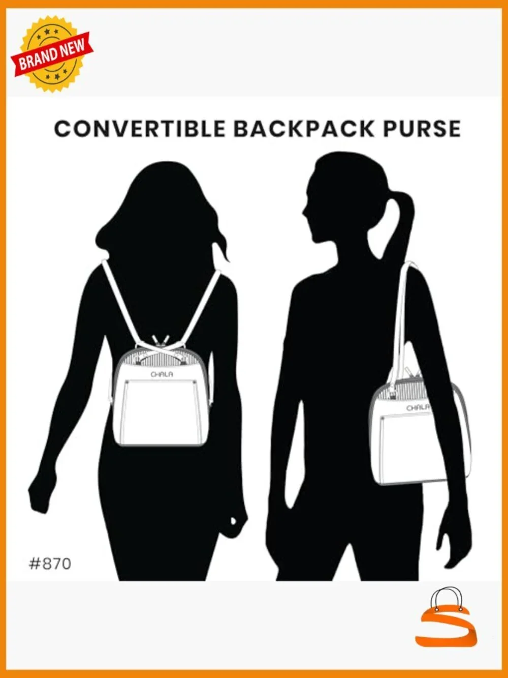 Convertible Backpack Purse with Adjustable Strap - Fits iPad Pro & Kindle